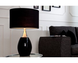 Moderní stylová stolní lampa Carla 60cm černá