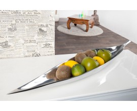 Luxusní dekorační mísa na ovoce 80x15cm stříbrná