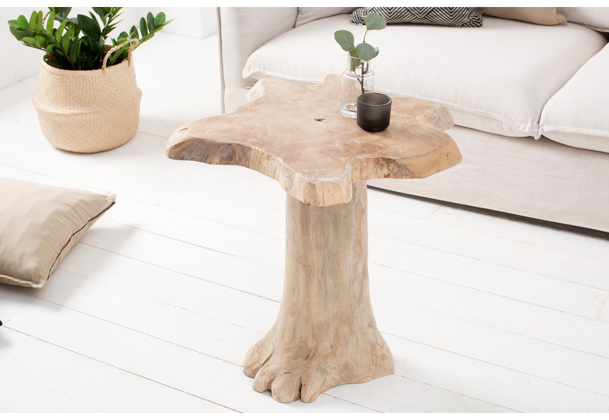 Designový příruční stolek Teak Root 60cm