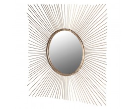 Luxusní art-deco zrcadlo se zlatým rámem ve tvaru paprsků Janina 130cm