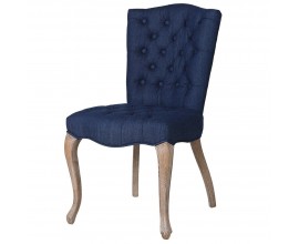 Luxusní židle Hayward II v modré barvě s vyřezávanými nohami 93cm