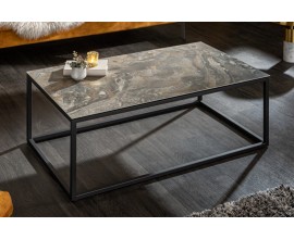 Industriální konferenční stolek Collabor s keramickou deskou s mramorovým efektem 100cm