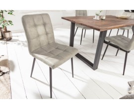 Designová čalouněná jídelní židle Modena z mikrovlákna v šedé barvě 87cm