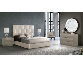 Designová manželská postel Berlin s bílým koženým čalouněním as úložným prostorem 150-180cm