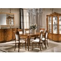 Luxusní rozkládací klasický jídelní stůl Pasiones obdélníkového tvaru z dřevěného masivu s vyřezávanou výzdobou 180cm