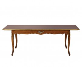 Luxusní klasický jídelní rozkládací stůl Clasica z dřevěného masivu s vyřezávanou výzdobou obdélníkového tvaru 180cm