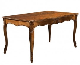 Luxusní barokní jídelní rozkládací stůl Pasiones obdélníkového tvaru z dřevěného masivu s vyřezávanou výzdobou 200cm