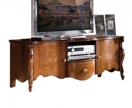 Masivní klasický TV stolek Pasiones s dvířky, šuplíkem a poličkou 153cm