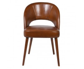 Vintage luxusní sedačka Beverly z pravé kůže hnědé barvy nepravidelného oválného tvaru 240cm