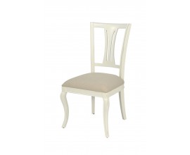 Luxusní provence jídelní židle Deliciosa v bílé barvě s čalouněním 100cm