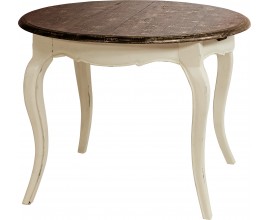 Luxusní provence jídelní rozkládací stůl Antoinette z mahagonového dřeva vyřezáváním 160cm