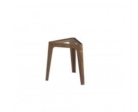 Moderní hnědý příruční stolek Vita Naturale trojúhelníkový 58cm