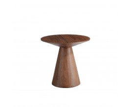 Moderní kulatý příruční stolek Vita Naturale ze dřeva hnědý 60cm