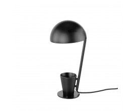 Moderní stolní lampa Vita Naturale z lakované oceli černá 49cm