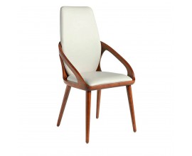 Kožená jídelní židle Vita Naturale s masivní konstrukcí 100cm