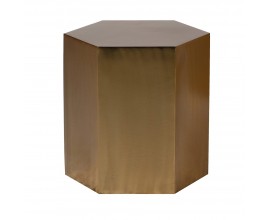 Glamour příruční stolek Hex v provedení šestiúhelník zlatý 36cm