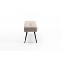 Moderní designová lavice Soreli s buklé čalouněním v šedo béžovém odstínu greige 100 cm