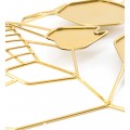 Designová glamour zlatá kovová závěsná dekorace Morty ve tvaru lebky 60 cm