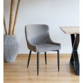 Moderní jídelní židle Gardy s designovým čalouněným potahem v šedé barvě 82 cm