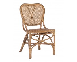 Luxusní ratanová zahradní židle Bistro v přírodní světle hnědé barvě 90 cm