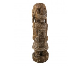 Designová etno soška Toto z mangového dřeva s motivem totemové figury 100 cm