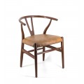 Luxusní hnědá jídelní židle Gamelua s opěrkami na ruce s čalouněnou sedací částí s potahem z pravé kůže as masivním rámem z teakového dřeva