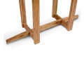 Moderní masivní konzolový stolek Vergil z tekového dřeva se třemi zásuvkami v přírodní hnědé barvě 130 cm