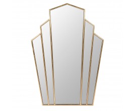 Stylové art deco vějířovité nástěnné zrcadlo Alio s tenkým zlatým rámem s pěti částmi s glamour nádechem 100 cm