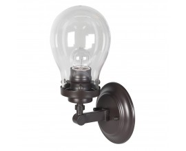 Stylová industriální nástěnná kovová lampa Sonny v tmavě šedé barvě 31 cm