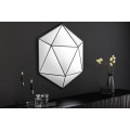 Stylové art deco moderní geometrické zrcadlo Diamont s černým kovovým rámem 62 cm