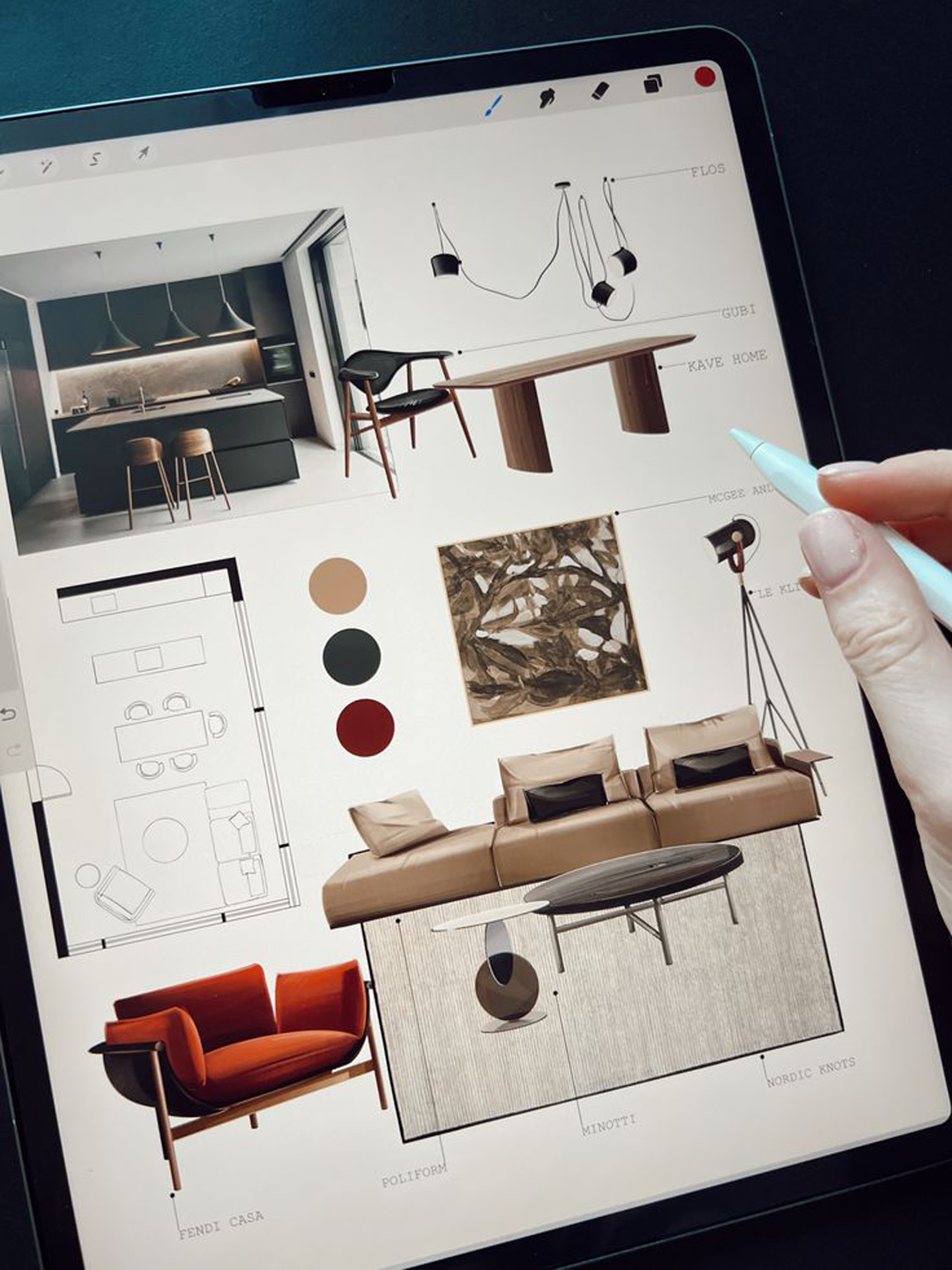 Moderne nastroje pre Estila dizajn